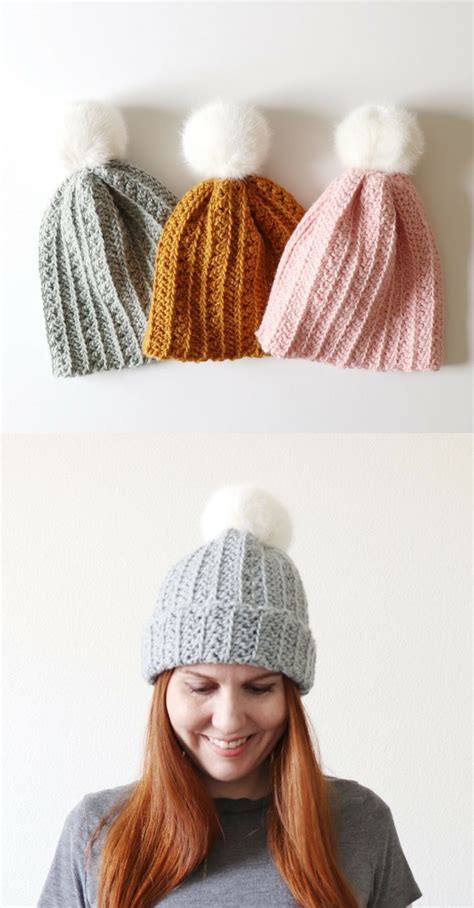 Free Pattern Extended Half Double Crochet Winter Hat Crochet Winter