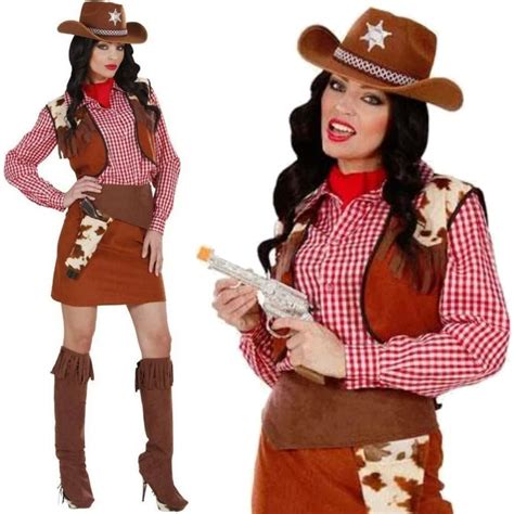 Deluxe Cowgirl Fancy Dress Costume For Ladies By Widmann 5884 Karnival Costumes
