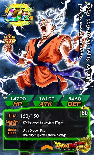 Check spelling or type a new query. Ultimate Super Saiyan God Goku Dokkan Card by DBSpriteFight on DeviantArt