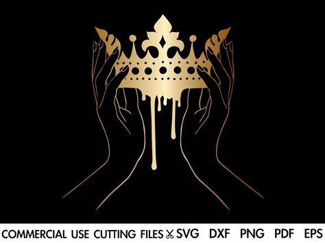 Crown Svg Crown With Hands Svg Queen King Crown Svg Melanin Svg My