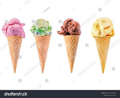 Row Strawberry Mint Chocolate Vanilla Ice Stock Photo Shutterstock