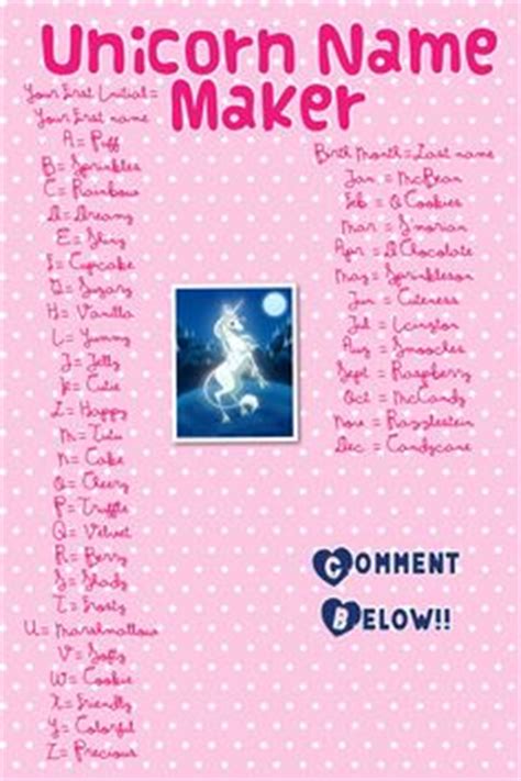 Maybe you would like to learn more about one of these? What is your unicorn name | Animals | Pinterest | Unicorn ...