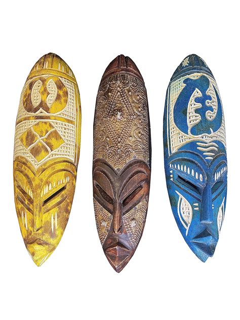 Buy Hand Carved African Wall Art Pack Painted African American Wall