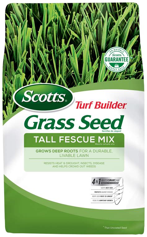 Scotts Turf Builder Grass Seed Tall Fescue Mix Grows Deep Roots For A Durable Livable Lawn