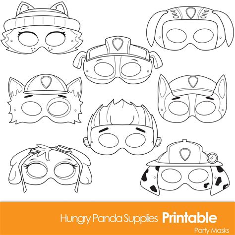 Free printable happy birthday coloring pages. Paws Printable Coloring Masks, dog masks, printable masks ...