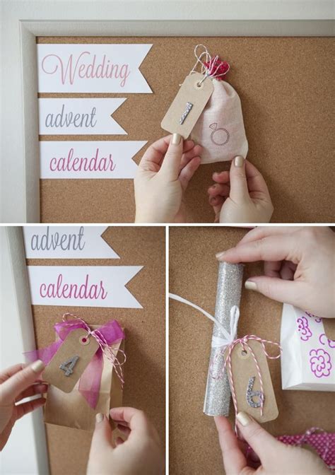 See more ideas about wedding calendar, wedding, calendar. How to make a wedding advent calendar! | Bridal shower ...