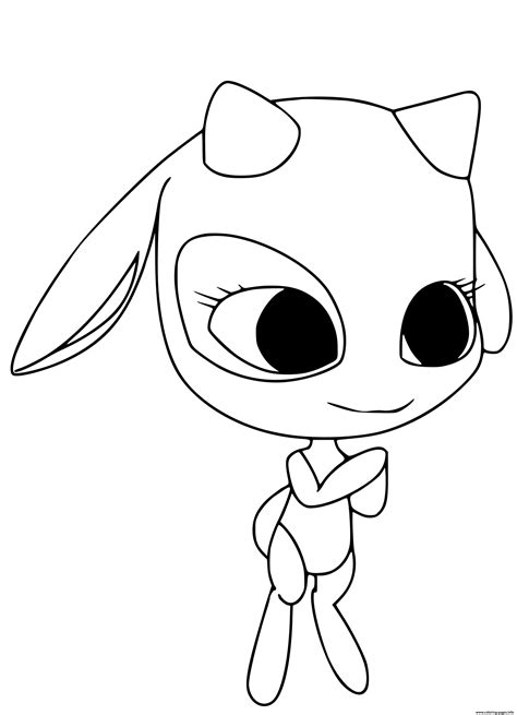 Free Printable Miraculous Ladybug Coloring Pages Kwami Coloriage Porn