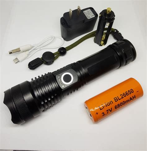 8000 Lumen Super Bright Tactical Xhp702 Flashlight Rechargeable