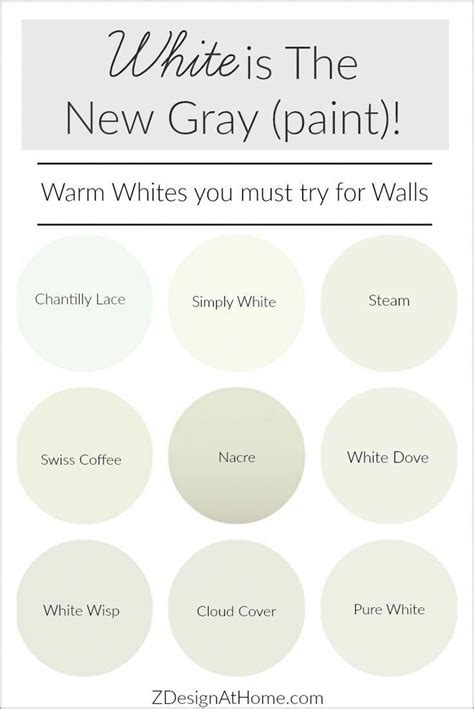 The Best Warm White Paints By Benjamin Moore And Sherwin Williams