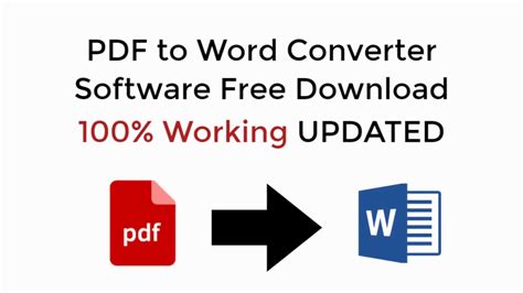 Pdf To Word Converter Software Free Download 100 Working Youtube