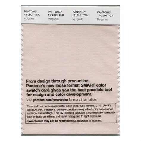 Pantone 12 2901 Tcx Swatch Card Morganite Design Info