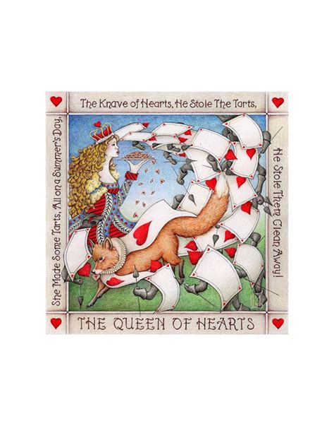 The Queen Of Hearts Nursery Rhyme Etsy