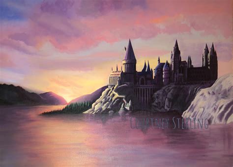 Almost Finished With This Acrylic Painting Of Hogwarts After 30 Hours