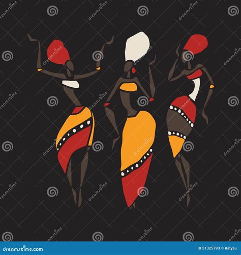 African Dancers Silhouette Royalty Free Stock Photo Cartoondealer