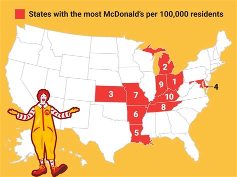 States With The Most Mcdonalds Business Insider