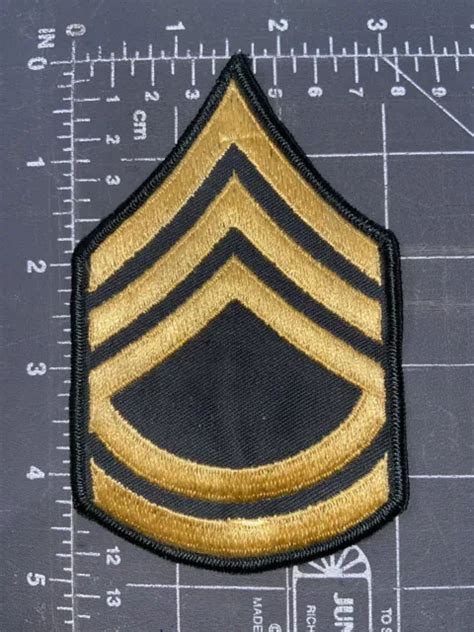 Us Army Sergeant First Class Rank Insignia Patch Chevron Sfc 1st Or7 Or
