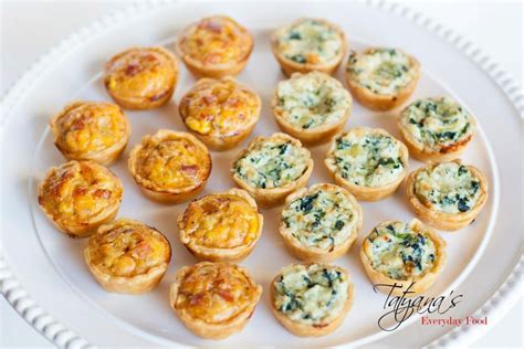 Petite Quiche And Ricotta Canapes Recipe Tatyanas Everyday Food