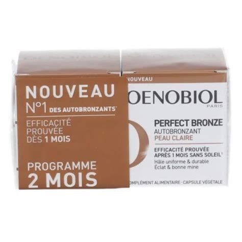 Oenobiol Perfect Bronze Autobronzant Peaux Claires 2x30 Capsules Oenobiol