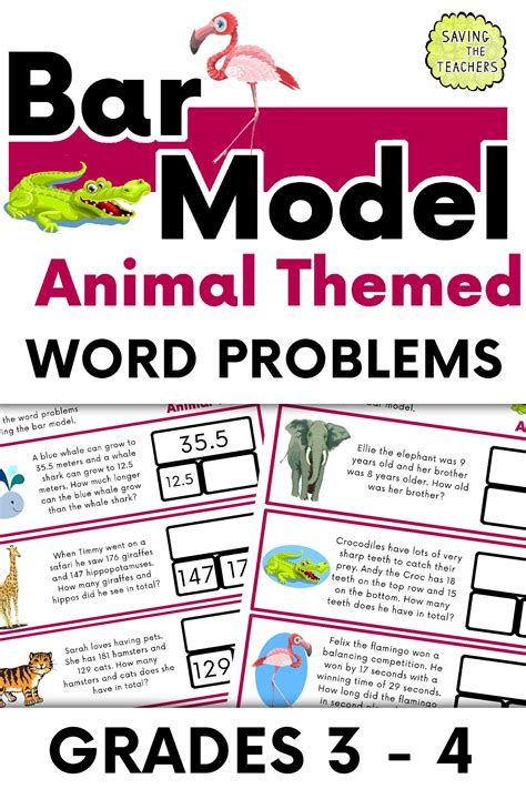 Understand addition as putting together and adding to, and understand subtraction as taking apart and taking from. Animal Addition and Subtraction Bar Model Word Problems ...