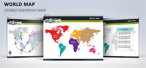 Free Colored World Map Slides Powerpoint Template Designhooks