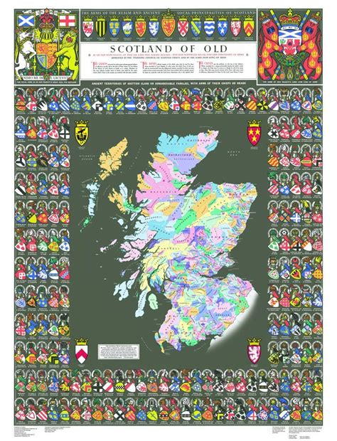 Scotland Of Old Clans Map Of Scotland Collins Pictorial Maps