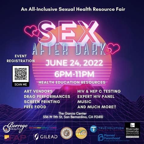 Sex After Dark Sexual Health Resource Fair The Garcia Center For The