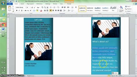 Practice really does make perfect. Word 2010 Tutorial: make a brochure in 10 min - YouTube