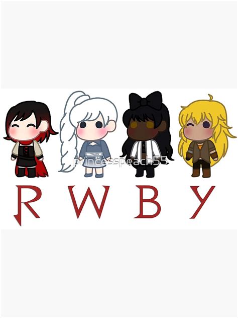 Rwby Chibi Art Print By Princesspeach55 Redbubble