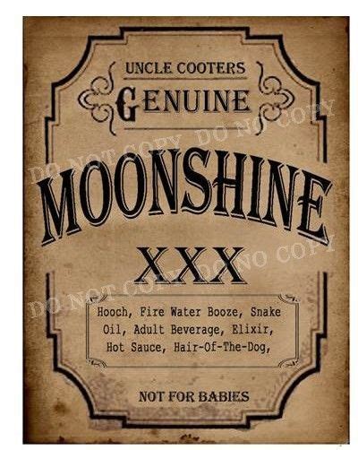 Primitive Vintage Moonshine Labels Fh536 Our Designs Vintage Labels