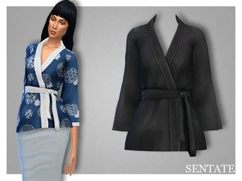 The Sims 4 Sentates Sakura Kimono Jacket Cas Clothing Top For