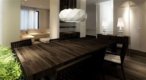 Dark Wood Dining Table Interior Design Ideas
