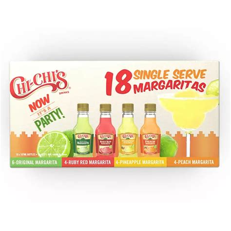 chi chi s margarita cocktail variety pack 187 ml bottle 18 pk sam