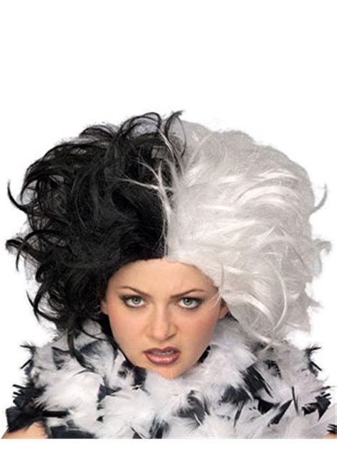 Adult Ms Spot Cruella De Vil 101 Dalmatians Costume Wig