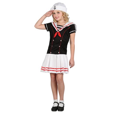 Girls Sailor Girl Navy Cute Shipmate Fancy Dress Halloween