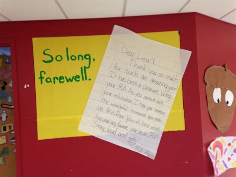 Ra Alexis Made This Heartfelt Farewell Letter Bulletin Board