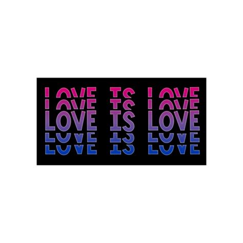 Bisexual Love Is Love Stacked Letters Bumper Sticker Bi Etsy