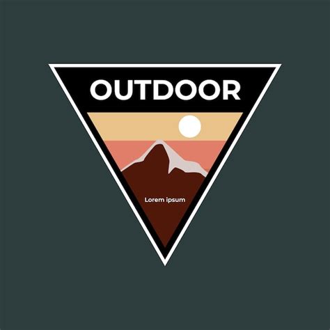 Premium Vector Mountain Outdoor Badge Logo Emblem Vector Illustration