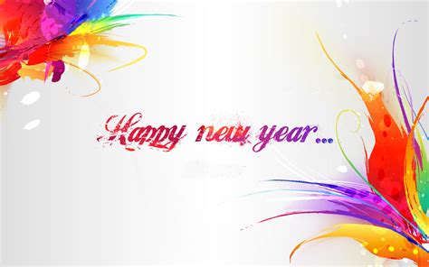 Happy New Year Colorful Hd Wallpaper