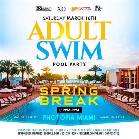 Adult Swim Pool Party Moved To 465 Nw 153rd St 16 Mar 2019