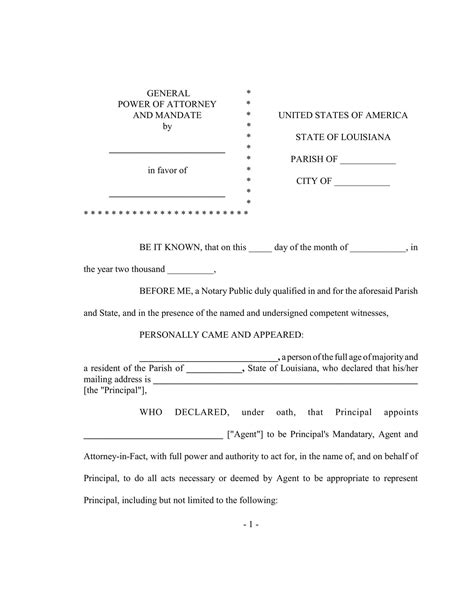 Free Fillable Louisiana Power Of Attorney Form PDF Templates