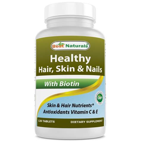 Best Naturals Hair Skin And Nails Vitamins With Biotin 120 Tablets