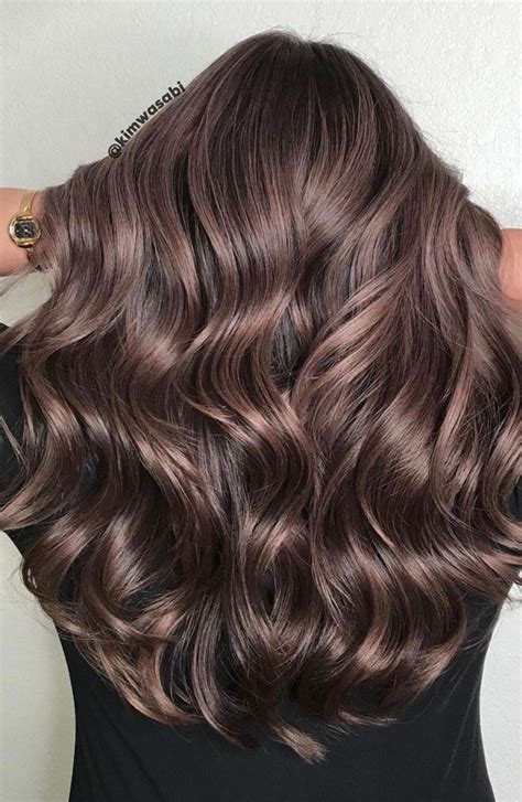 30 Metallic Hair Color Ideas Mauve Chocolate Brown