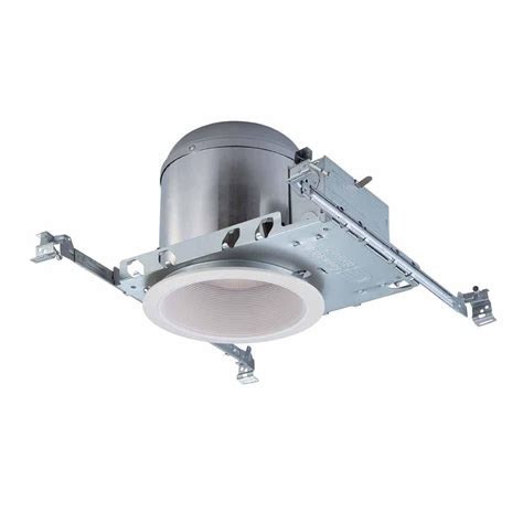 Some fixtures fasten directly to the box, while others fasten to the wall. Commercial Electric 6 in. White Recessed Lighting Housings ...