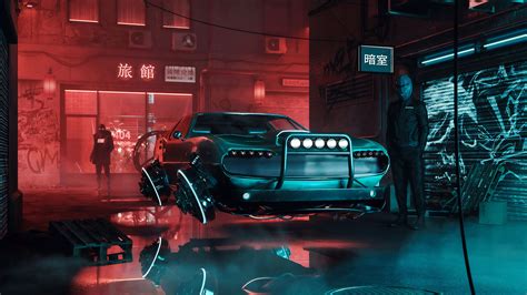 Cyberpunk Car Wallpaper