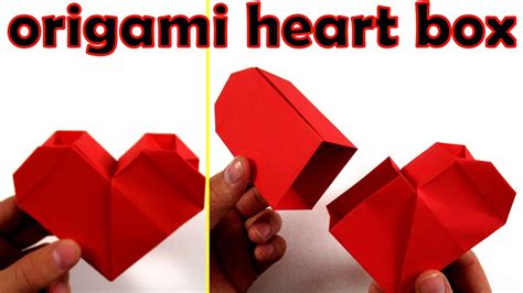 How To Make 3d Origami Heart Box Youtube