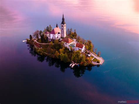 Matteo Colombo Travel Photography Drone View Of Bled Island At
