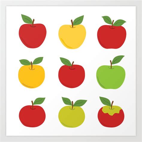Nine Apples Art Print By Eligri Society6