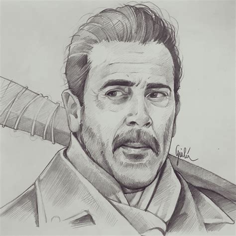 Never Give Up — Quick Sketch Of Negan From The Walking Dead