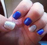 Blue And Silver Nails Images