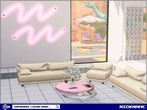 The Sims Resource Vaporwave Living Room Set